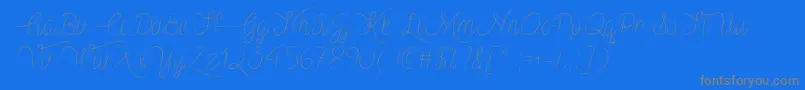 VampireHeartTtf Font – Gray Fonts on Blue Background