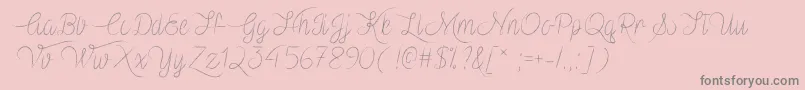 VampireHeartTtf Font – Gray Fonts on Pink Background