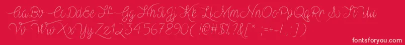 VampireHeartTtf Font – Pink Fonts on Red Background