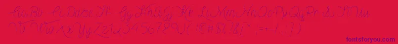 VampireHeartTtf Font – Purple Fonts on Red Background