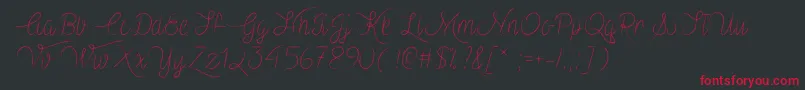 VampireHeartTtf Font – Red Fonts on Black Background