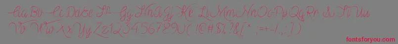 VampireHeartTtf Font – Red Fonts on Gray Background