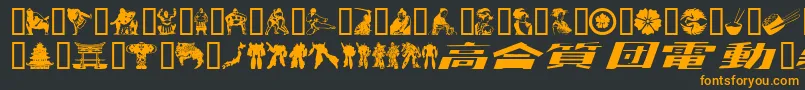 Подробнее о шрифте Japanapu Шрифт Japanapu – оранжевые шрифты на чёрном фоне
