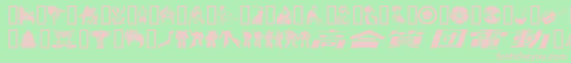 Japanapu Font – Pink Fonts on Green Background