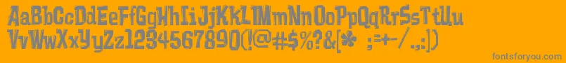 VademecumRegular-Schriftart – Graue Schriften auf orangefarbenem Hintergrund
