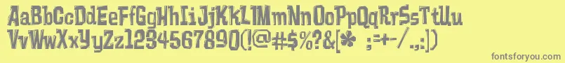 VademecumRegular Font – Gray Fonts on Yellow Background
