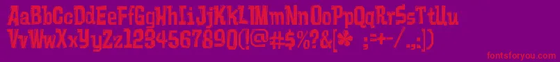 VademecumRegular Font – Red Fonts on Purple Background