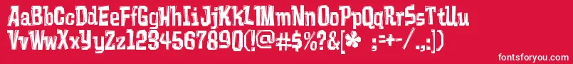 VademecumRegular Font – White Fonts on Red Background