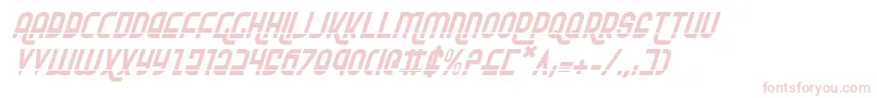 フォントRokikierLaserItalic – 白い背景にピンクのフォント