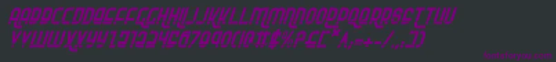RokikierLaserItalic-fontti – violetit fontit mustalla taustalla