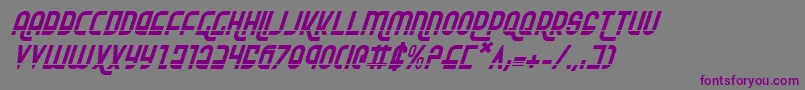 Шрифт RokikierLaserItalic – фиолетовые шрифты на сером фоне