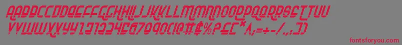 RokikierLaserItalic Font – Red Fonts on Gray Background