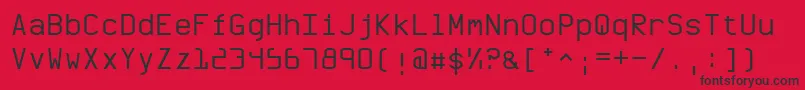 フォントBowman – 赤い背景に黒い文字