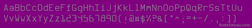 Lisätietoja Bowman-fontista Bowman-fontti – harmaat kirjasimet violetilla taustalla