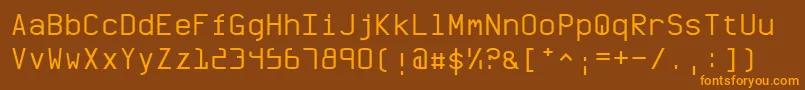 Bowman Font – Orange Fonts on Brown Background