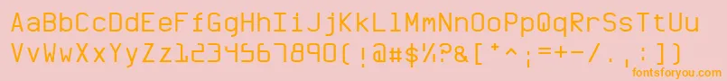 Bowman Font – Orange Fonts on Pink Background