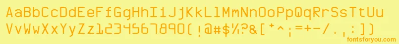 Bowman Font – Orange Fonts on Yellow Background