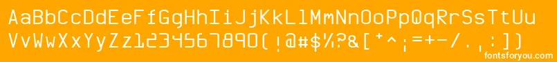 Bowman Font – White Fonts on Orange Background