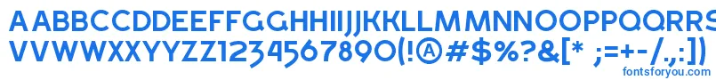 Czcionka GrossRegular – niebieskie czcionki na białym tle