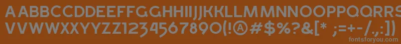 フォントGrossRegular – 茶色の背景に灰色の文字