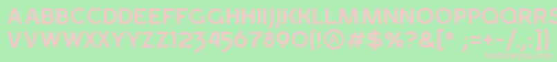 GrossRegular Font – Pink Fonts on Green Background