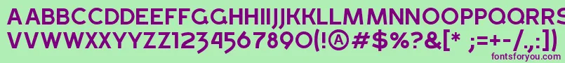 GrossRegular Font – Purple Fonts on Green Background