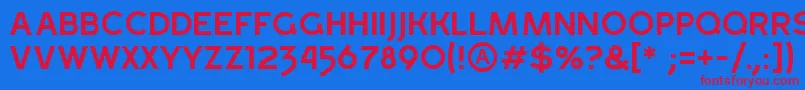 フォントGrossRegular – 赤い文字の青い背景