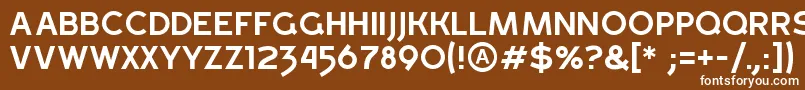 フォントGrossRegular – 茶色の背景に白い文字