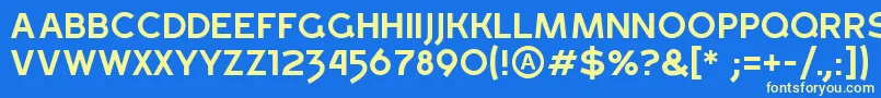 GrossRegular Font – Yellow Fonts on Blue Background