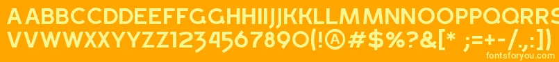 GrossRegular Font – Yellow Fonts on Orange Background