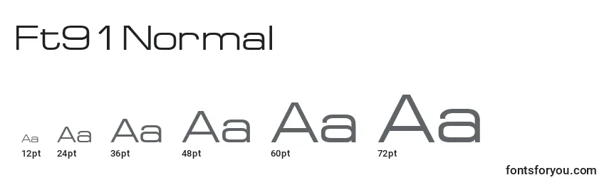 sizes of ft91normal font, ft91normal sizes