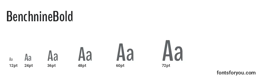 sizes of benchninebold font, benchninebold sizes