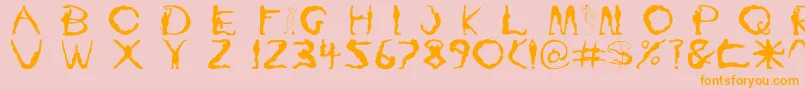 Yoga1 Font – Orange Fonts on Pink Background