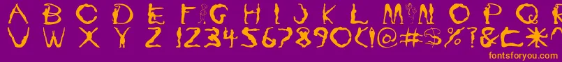 Lisätietoja Yoga1-fontista Yoga1-fontti – oranssit fontit violetilla taustalla