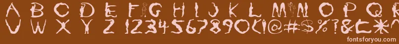 More about Yoga1 Font Yoga1 Font – Pink Fonts on Brown Background