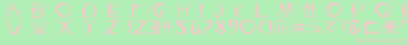 Yoga1 Font – Pink Fonts on Green Background