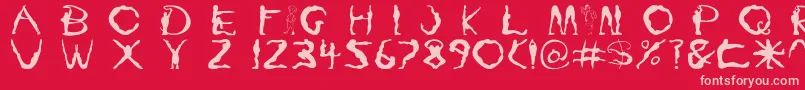 Yoga1 Font – Pink Fonts on Red Background