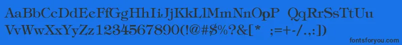 フォントFatimaLiteRegular – 黒い文字の青い背景