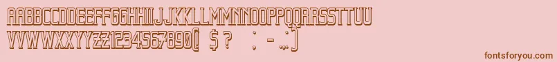 BeholderOutline Font – Brown Fonts on Pink Background