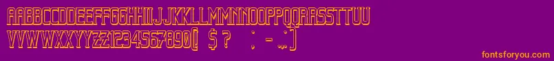 BeholderOutline Font – Orange Fonts on Purple Background