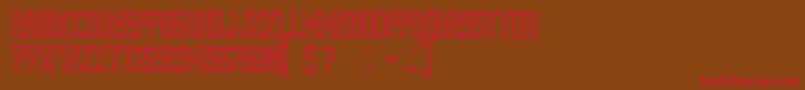 BeholderOutline Font – Red Fonts on Brown Background