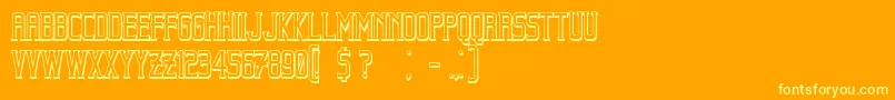 BeholderOutline Font – Yellow Fonts on Orange Background