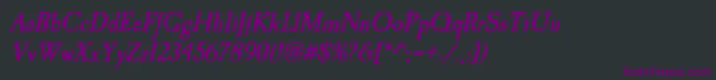 CaslonantiqueBolditalic Font – Purple Fonts on Black Background