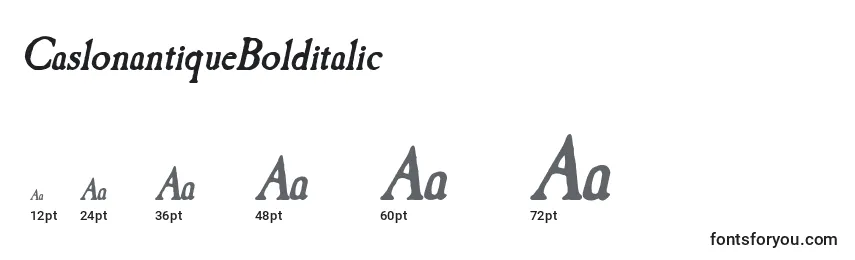 Размеры шрифта CaslonantiqueBolditalic