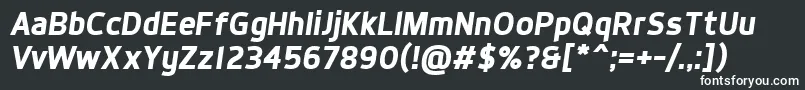 DynoBoldItalic Font – White Fonts on Black Background