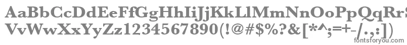 フォントUrwbaskertextbolwid – 白い背景に灰色の文字