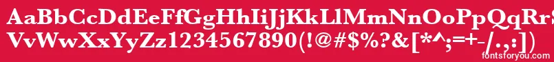 Czcionka Urwbaskertextbolwid – białe czcionki na czerwonym tle