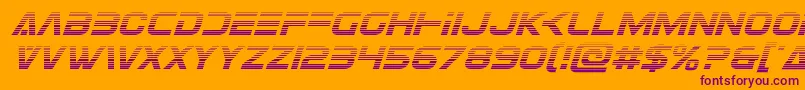 Eurofightergradital Font – Purple Fonts on Orange Background