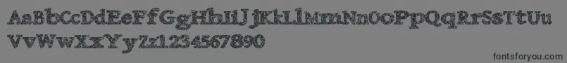 フォントDanishcrack – 黒い文字の灰色の背景
