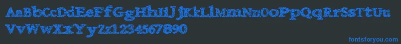 Police Danishcrack – polices bleues sur fond noir